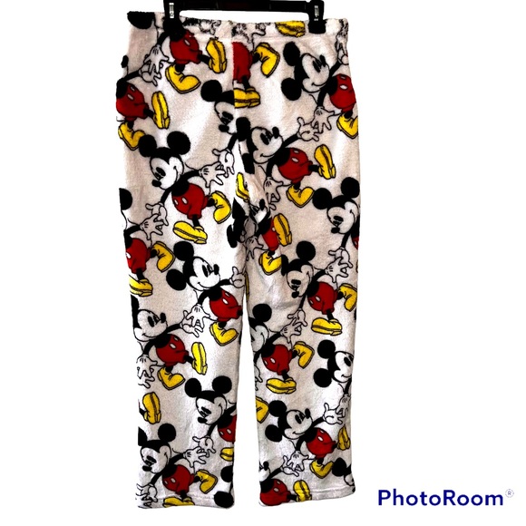 Disney Fleece Mickey Mouse Lounge Pajama Pants Size Large - Picture 2 of 5